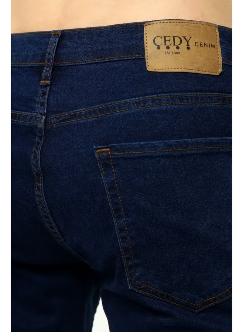Cedy Denim جينز ضيق للرجال بقصة إيطالية وقصة ساق نحيفة C344 - Image 2